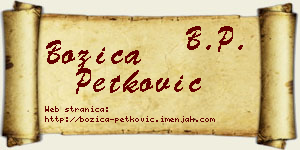 Božica Petković vizit kartica